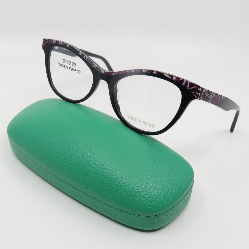 Emilio Pucci EP 5036-3 001 53mm New Black Eyeglasses with case